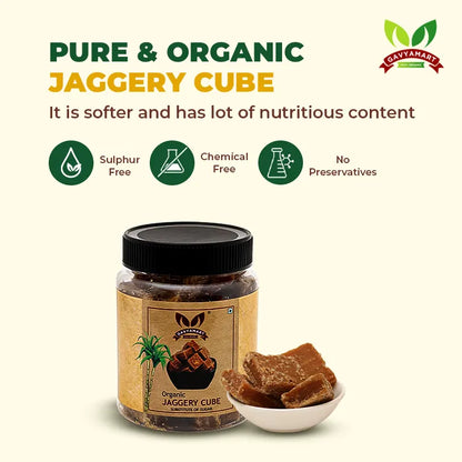 Gavyamart Jaggery Cubes | Natural Pure Chemical Free Gur Jaggery, No Preservatives and Sulphur