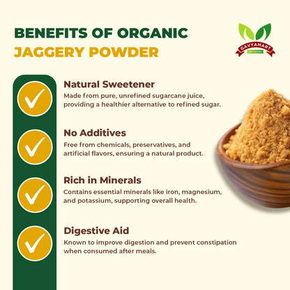 Gavyamart Jaggery Powder | Natural Pure Chemical Free Gur Jaggery