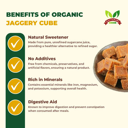 Gavyamart Jaggery Cubes | Natural Pure Chemical Free Gur Jaggery, No Preservatives and Sulphur